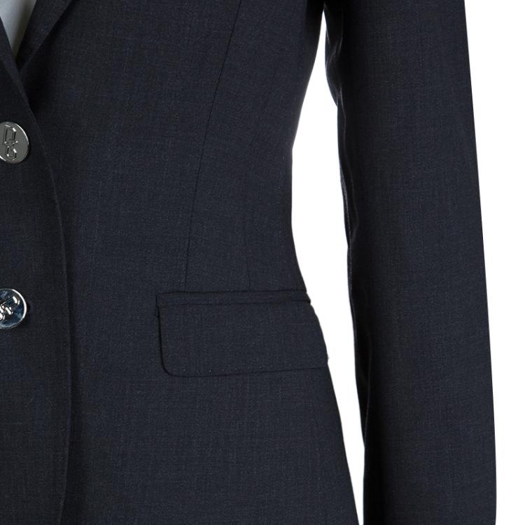 Pre Owned Dolce And Gabbana Dark Grey Fitted Blazer S