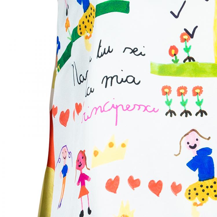 Pre Owned Dolce And Gabbana  Children's Drawing Print Top L
