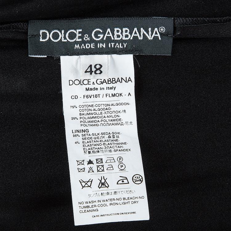 Pre Owned Dolce and Gabbana Black Lace Maxi Dress L