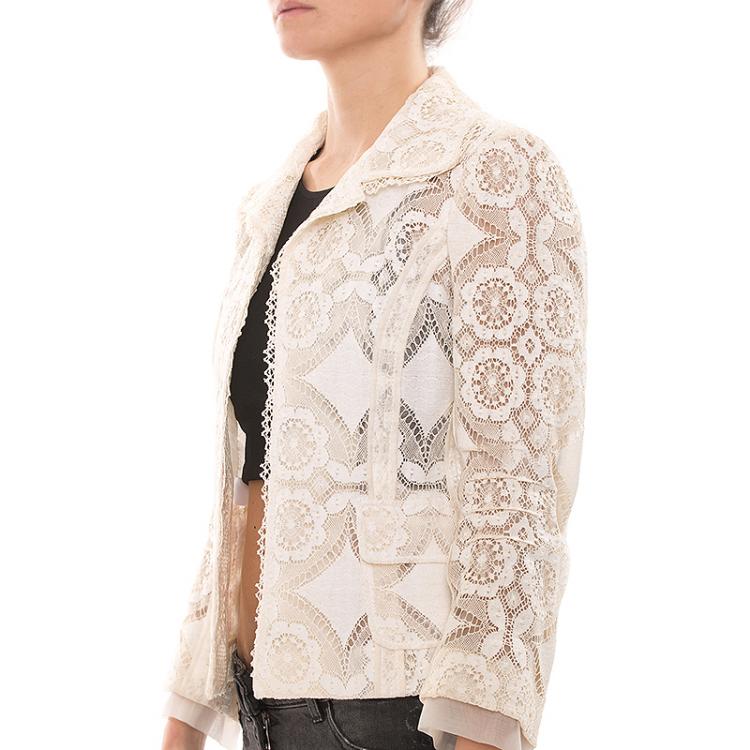 مملوكة مسبقًا Dolce And Gabbana White Lace Jacket M
