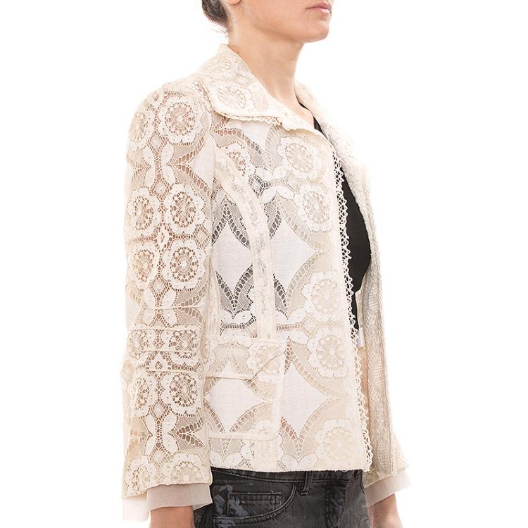 مملوكة مسبقًا Dolce And Gabbana White Lace Jacket M
