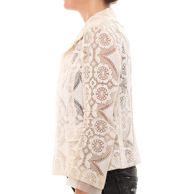 مملوكة مسبقًا Dolce And Gabbana White Lace Jacket M