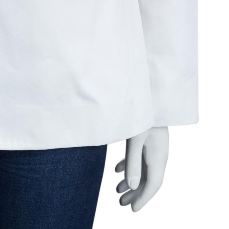 Pre Owned Dolce And Gabbana White Cotton Tailored Blazer M
