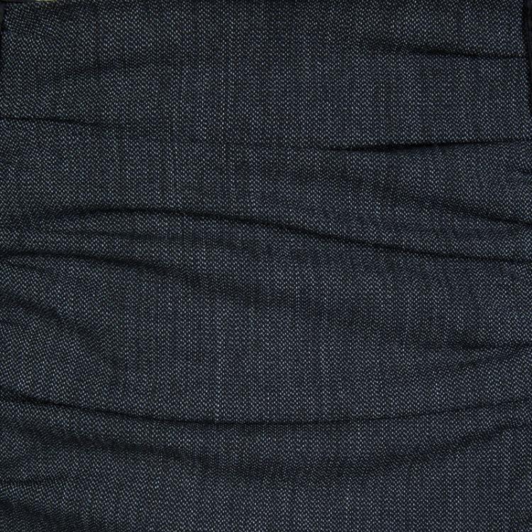 Pre Owned Dolce and Gabbana Grey Ruched High Waist Pencil Skirt M
