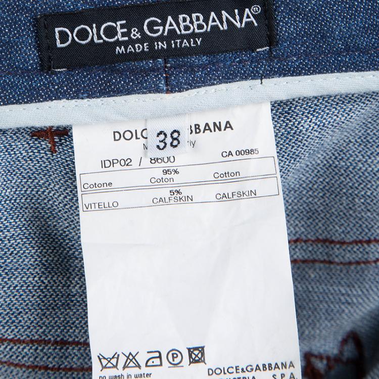 Pre Owned Dolce and Gabbana Indigo Denim Boot Cut Jeans S