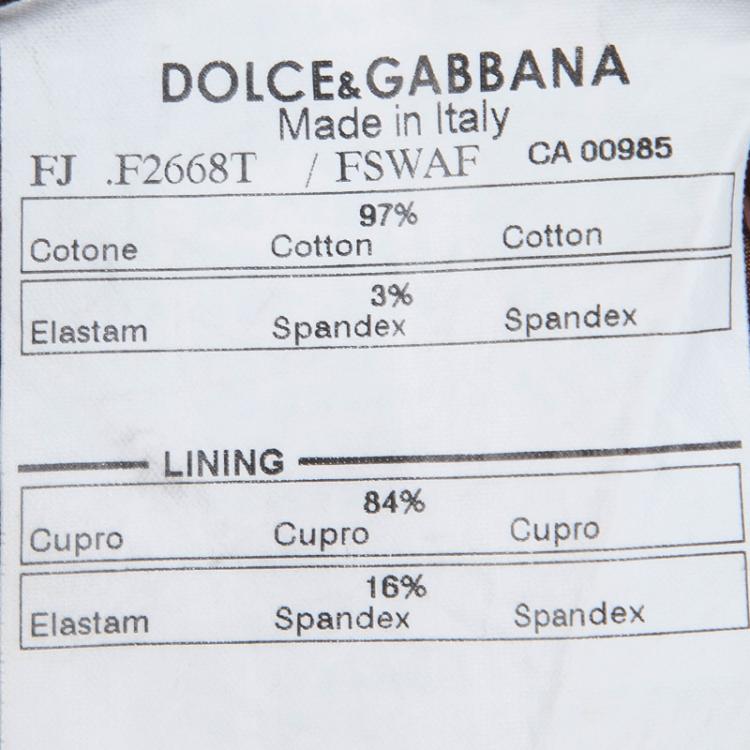 Pre Owned Dolce and Gabbana Leopard Print Corduroy Blazer S