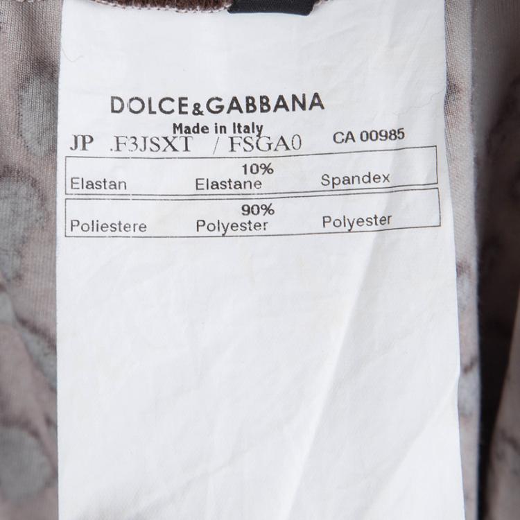 Pre Owned Dolce and Gabbana Leopard Printed Velvet Bermuda Shorts M
