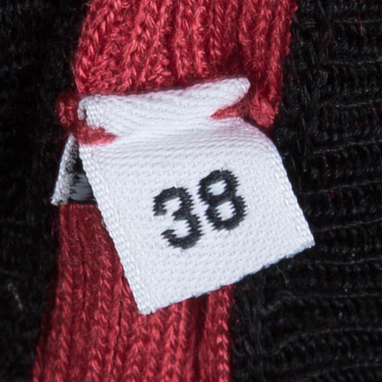 مملوكة مسبقًا Dolce And Gabbana Red and Black Striped Ribbed Tank Top S