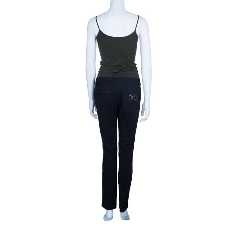 Pre Owned Dolce and Gabbana Black Denim Skinny Jeans M