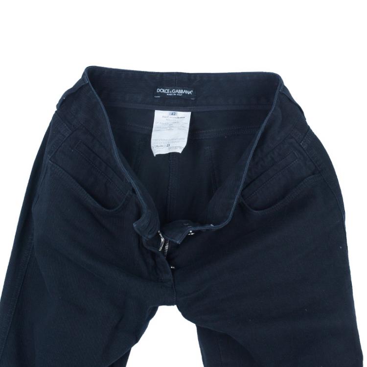 Pre Owned Dolce and Gabbana Black Denim Skinny Jeans M
