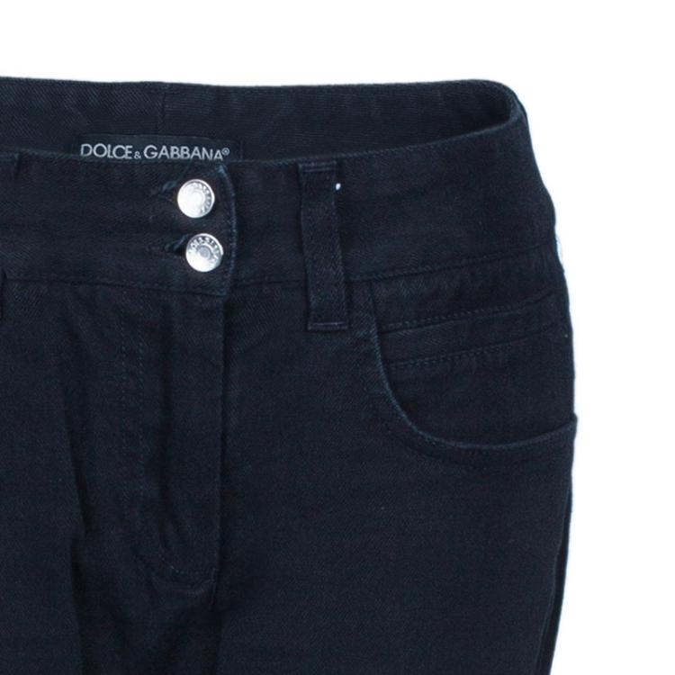 Pre Owned Dolce and Gabbana Black Denim Skinny Jeans M