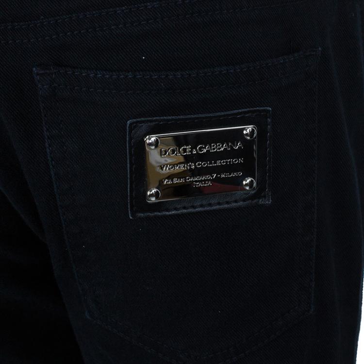 Pre Owned Dolce and Gabbana Black Denim Skinny Jeans M