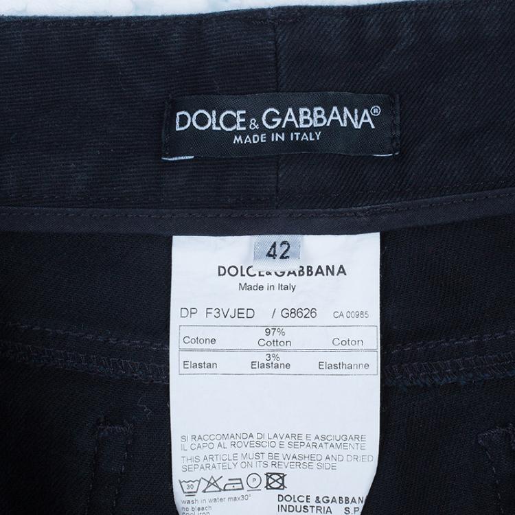 Pre Owned Dolce and Gabbana Black Denim Skinny Jeans M