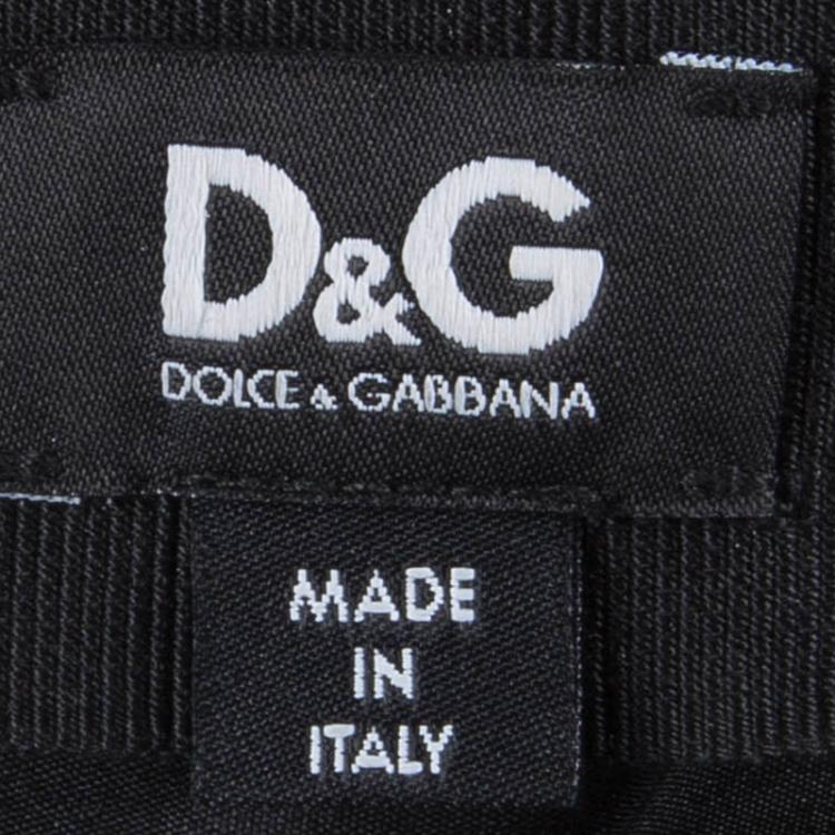 Pre Owned Dolce and Gabbana Black Lace Corset Dress S