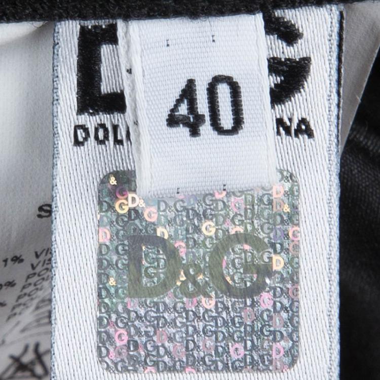 Pre Owned Dolce and Gabbana Black Lace Corset Dress S