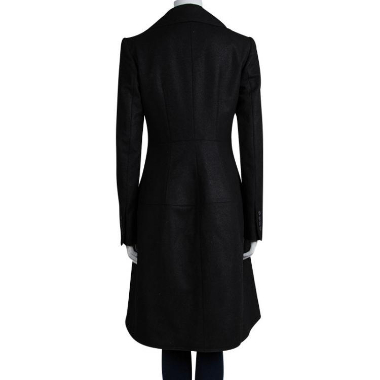 Pre Owned Dolce & Gabbana Black Wool Coat M