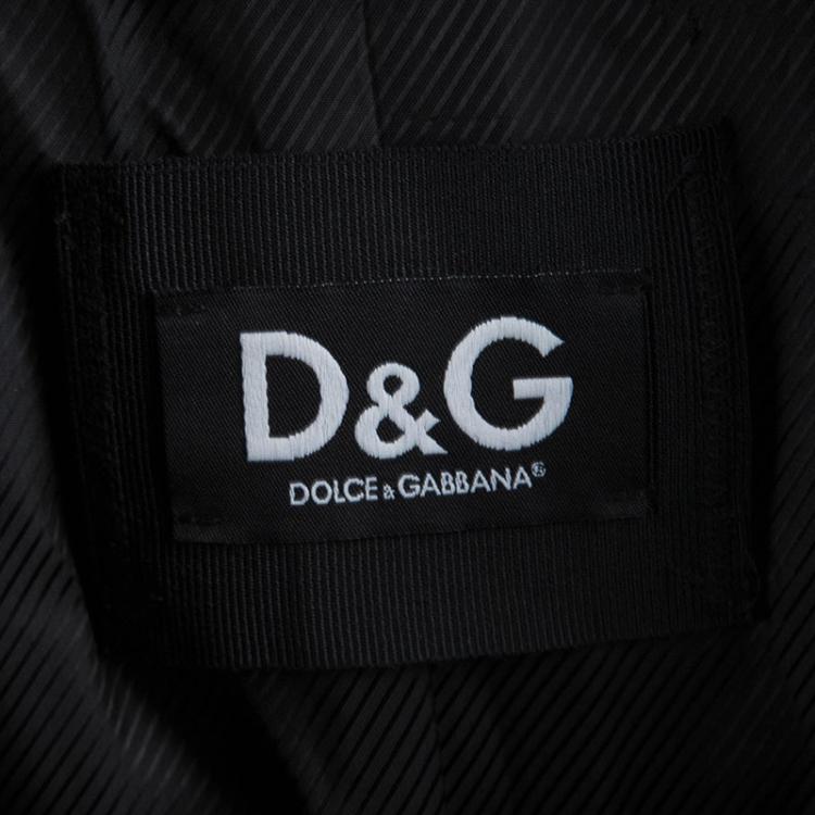 Pre Owned Dolce & Gabbana Black Wool Coat M