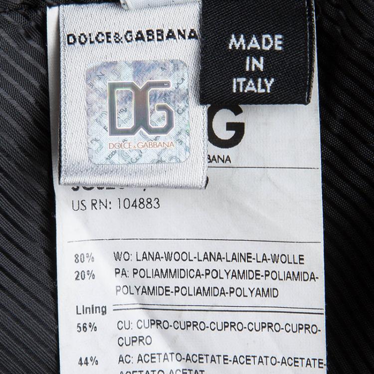 Pre Owned Dolce & Gabbana Black Wool Coat M
