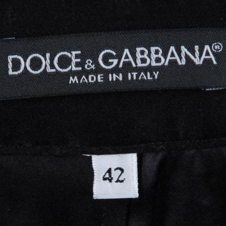 Pre Owned Dolce and Gabbana Black Lace Shorts M 