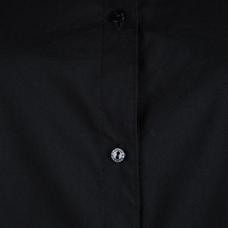Pre Owned Dolce And Gabbana Black Button Down Shirt L 
