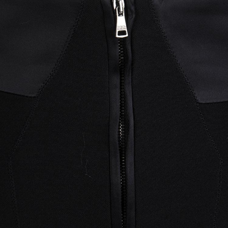 Pre Owned Dolce and Gabbana Black Wool Pencil Skirt S