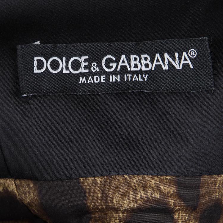 Pre Owned Dolce and Gabbana Black Wool Pencil Skirt S