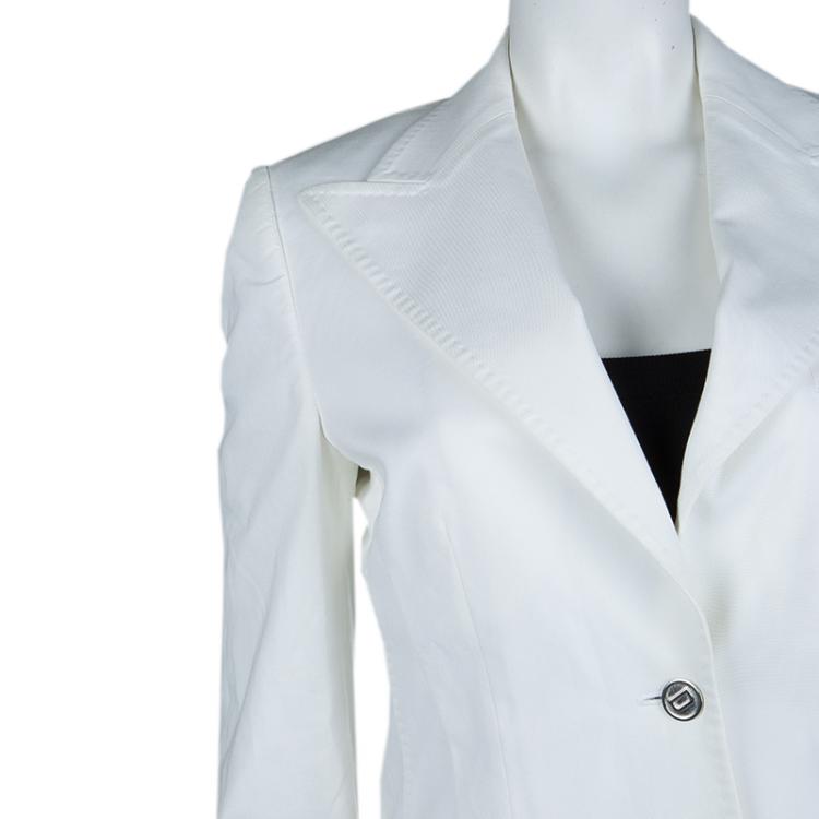 Pre Owned Dolce and Gabbana Classic White Blazer M