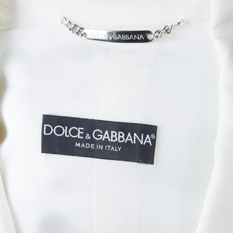Pre Owned Dolce and Gabbana Classic White Blazer M