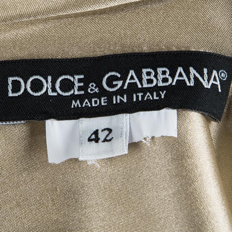Pre Owned Dolce And Gabbana Leopard Printed Silk Sleeveless Midi Dress M