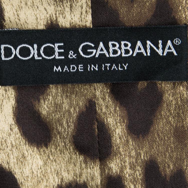 Pre Owned Dolce and Gabbana Black Leopard Print Lined Fitted Waistcoat M