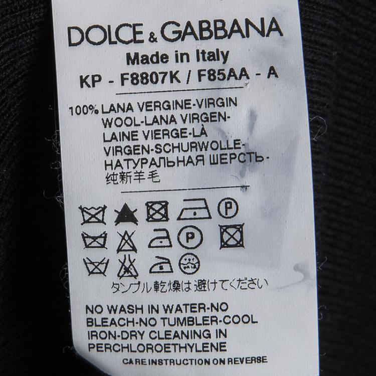 مملوكة مسبقًا Dolce and Gabbana Black Wool Ribbed Sleeveless Top M