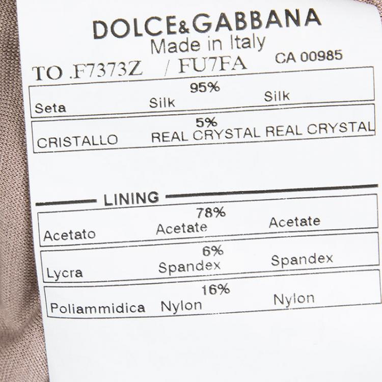 Pre Owned Dolce and Gabbana Pastel Pink Embellished Strap Detail Bustier Top S