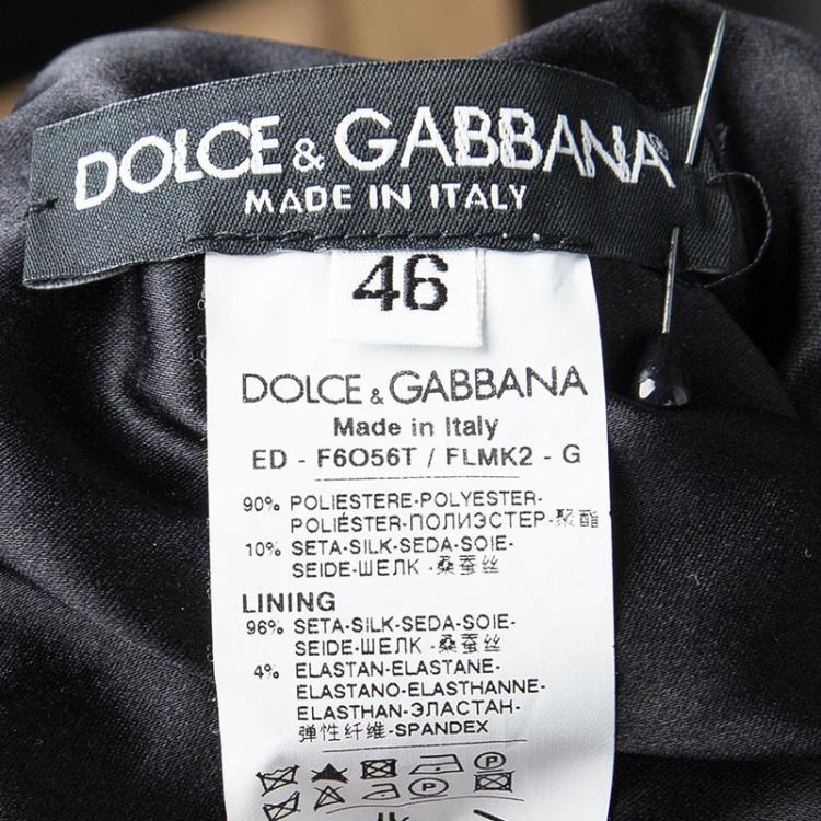 Pre Owned Dolce and Gabbana Black Sequin Embellished Sleeveless Dress L