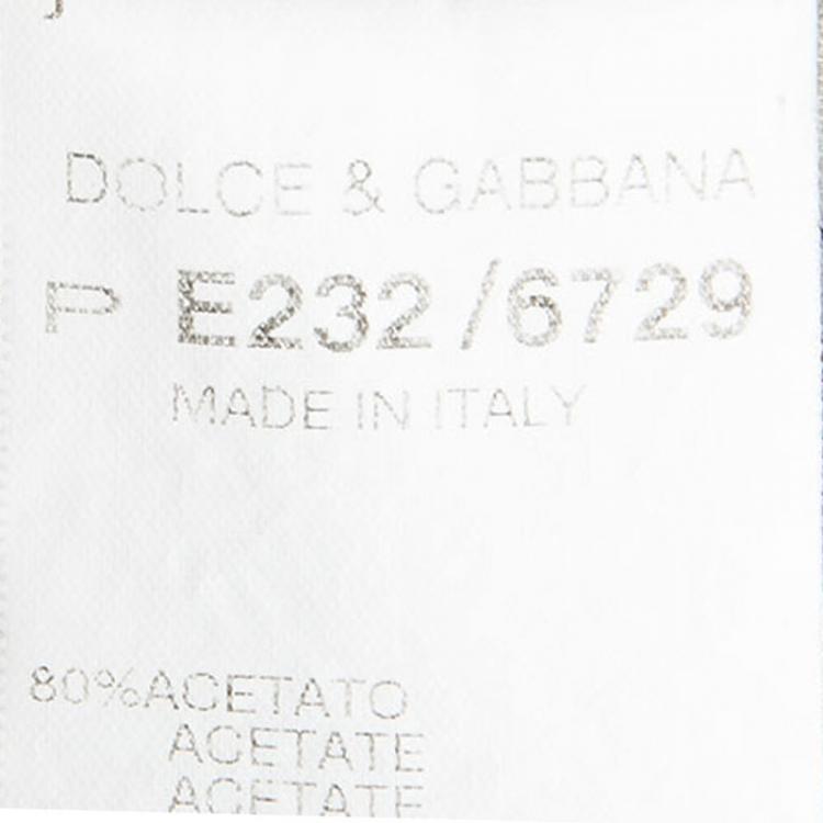 Pre Owned Dolce and Gabbana Cream Knit Double Layer Long Sleeve Shirt M