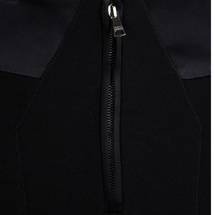 Pre Owned Dolce And Gabbana Black Wool Zip Detail Pencil Skirt M
