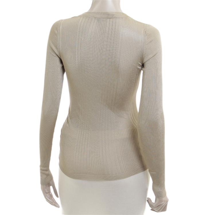 Pre Owned Dolce & Gabbana Beige Knit Cardigan S