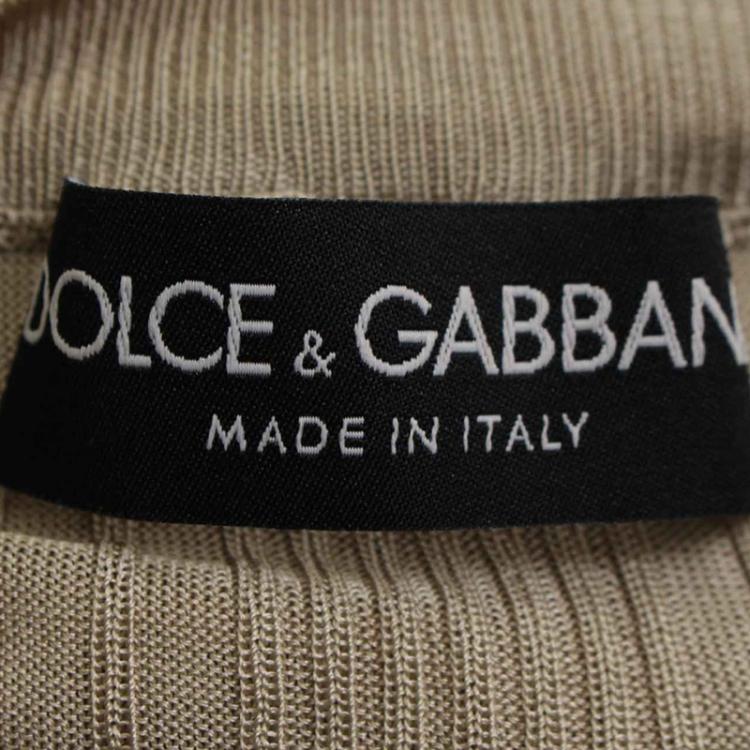 Pre Owned Dolce & Gabbana Beige Knit Cardigan S