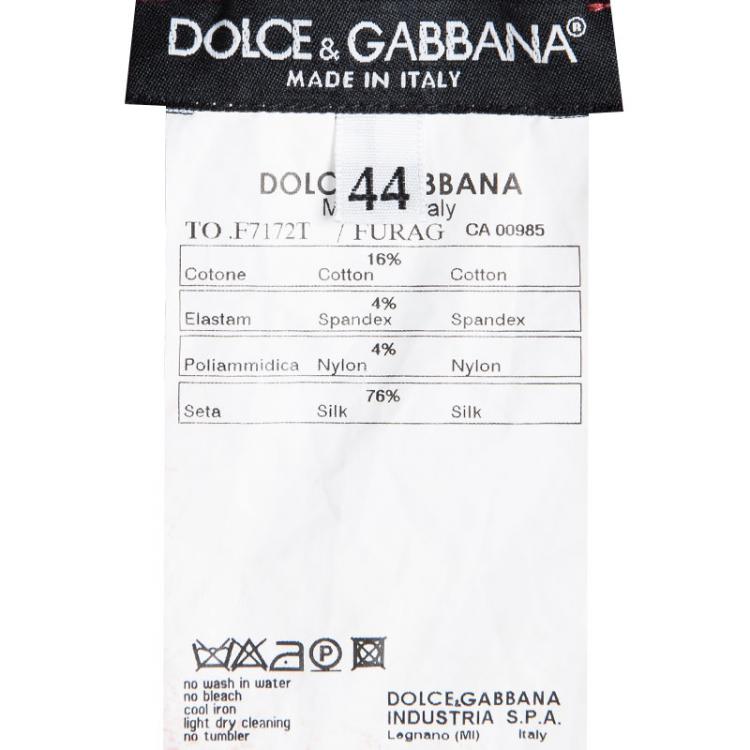 Pre Owned Dolce and Gabbana Red Silk Lace Detail Sleeveless Top M