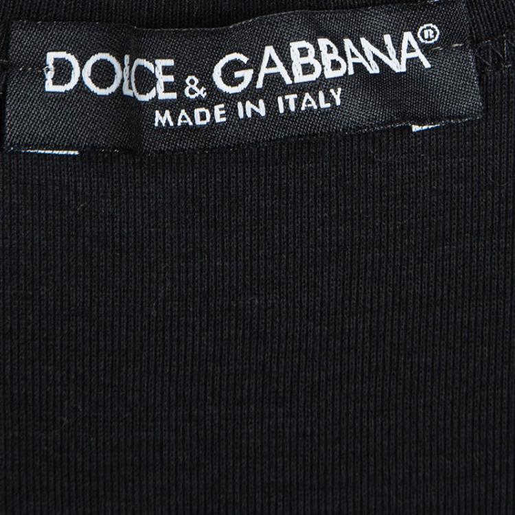 Pre Owned Dolce and Gabbana Black Embellished Sleeveless Tank Top M