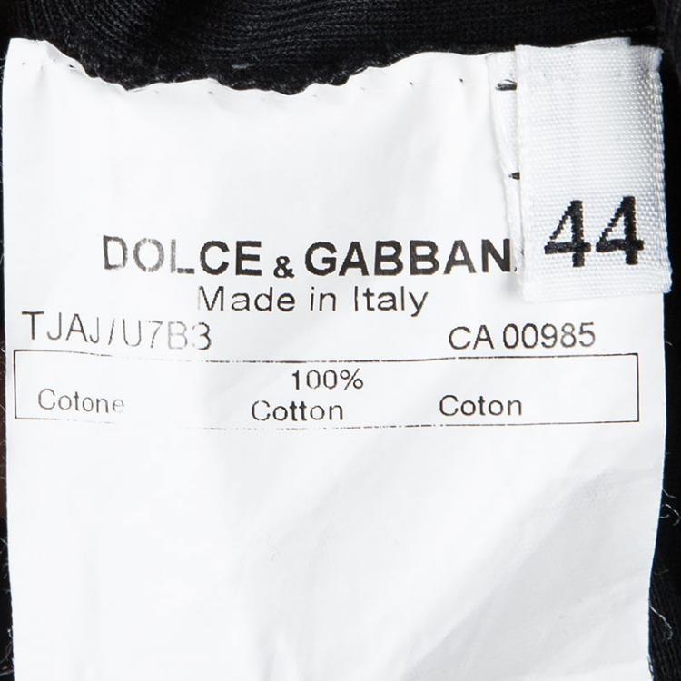 Pre Owned Dolce and Gabbana Black Embellished Sleeveless Tank Top M