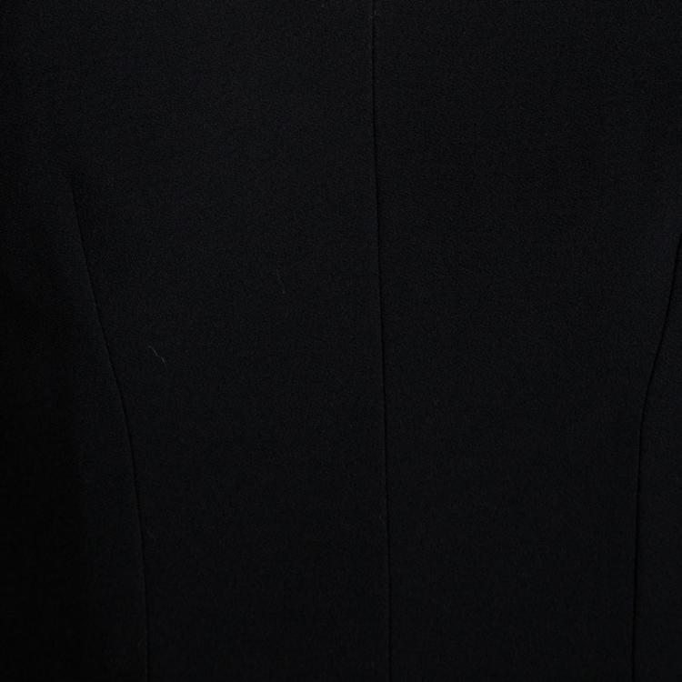 Pre Owned Dolce and Gabbana Black Long Sleeve Midi Dress M