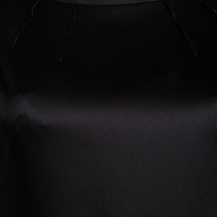 Pre Owned Dolce and Gabbana Black Silk Top S