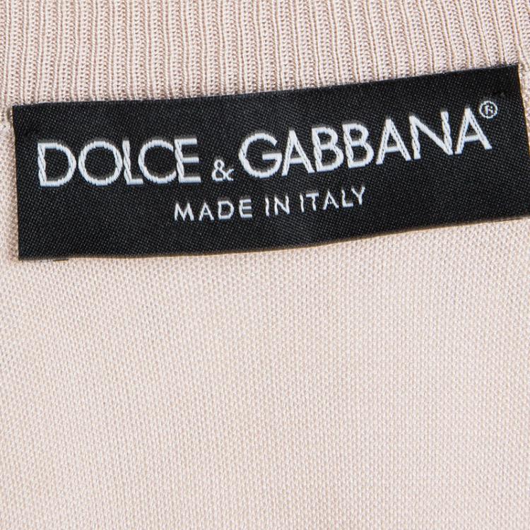 Pre Owned Dolce and Gabbana Blush Pink Long Sleeve Cardigan M