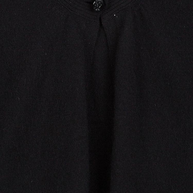 Pre Owned Dolce and Gabbana Black Cashmere Bolero Cardigan M