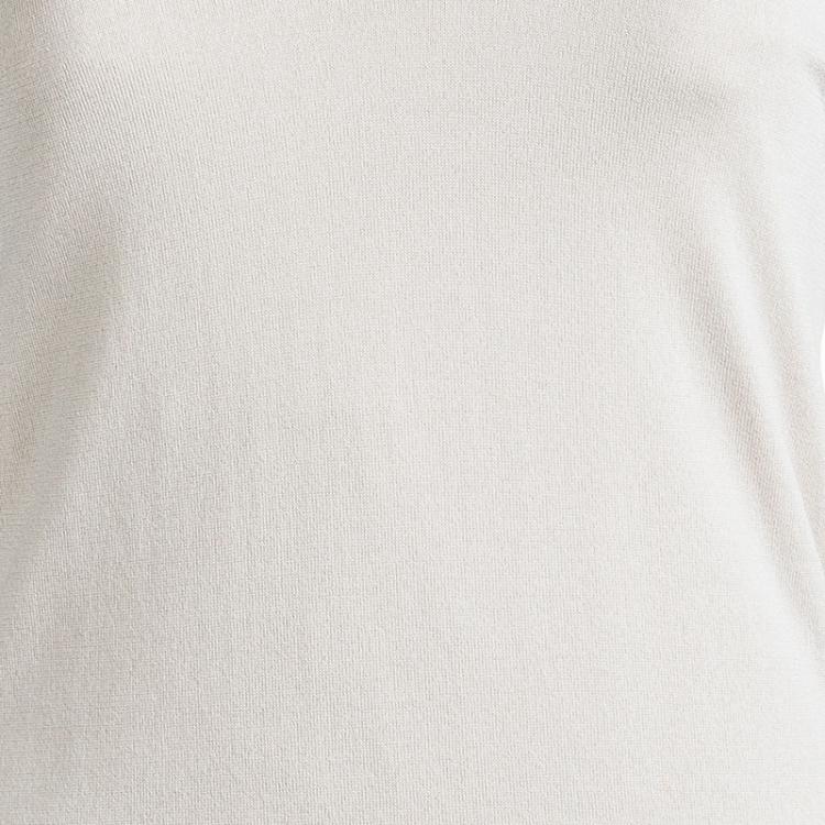 Pre Owned Dolce and Gabbana Beige Ribbed Trim Detail Long Sleeve Sweater M
