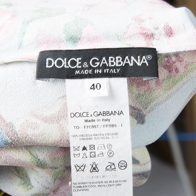 Pre Owned Dolce and Gabbana Multicolor Floral Printed Sleeveless Top S