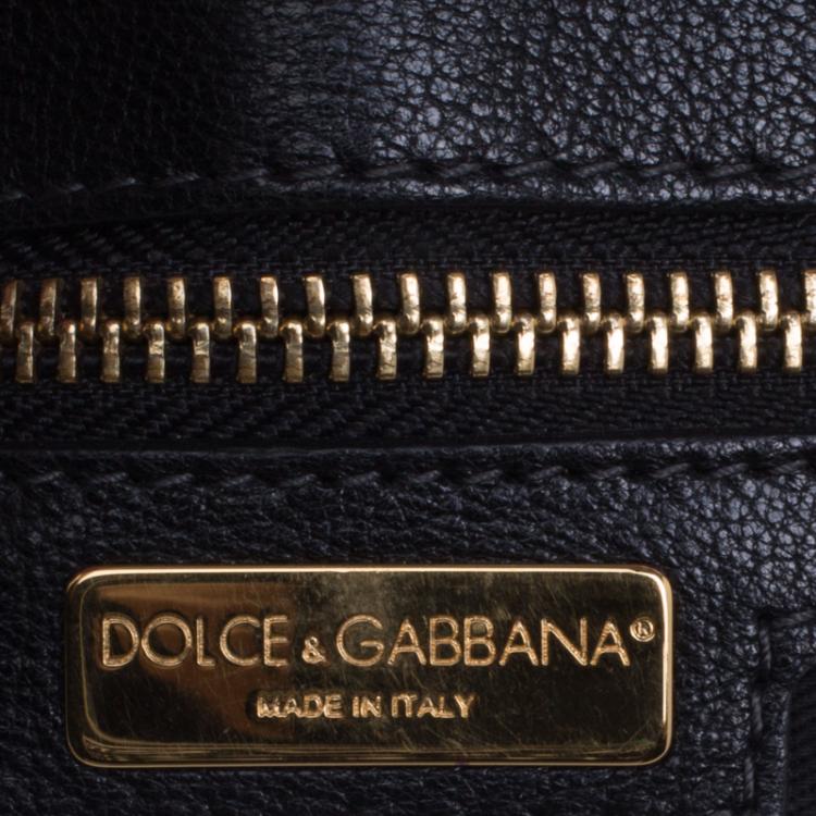 Pre Owned Dolce and Gabbana Pink Leopard Print Canvas Large Miss Sicily Top Handle Bag