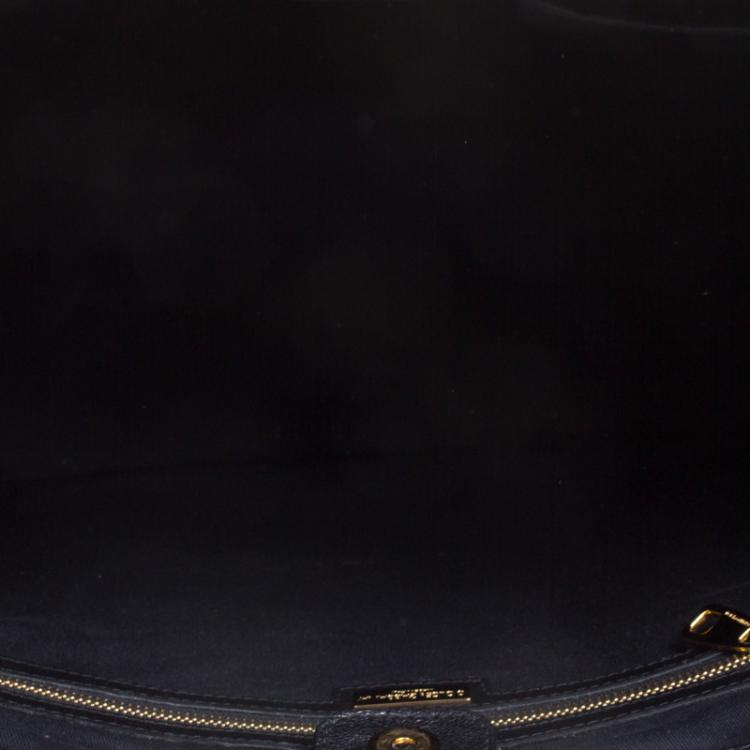 Pre Owned Dolce and Gabbana Dark Brown Leopard Print PVC Miss Escape Tote