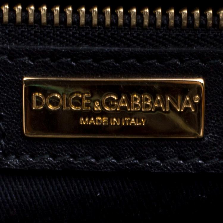 Pre Owned Dolce and Gabbana Dark Brown Leopard Print PVC Miss Escape Tote