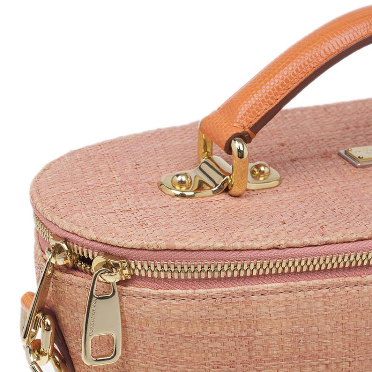 Pre Owned Dolce and Gabbana Orange Leather Bast Bucket Bag